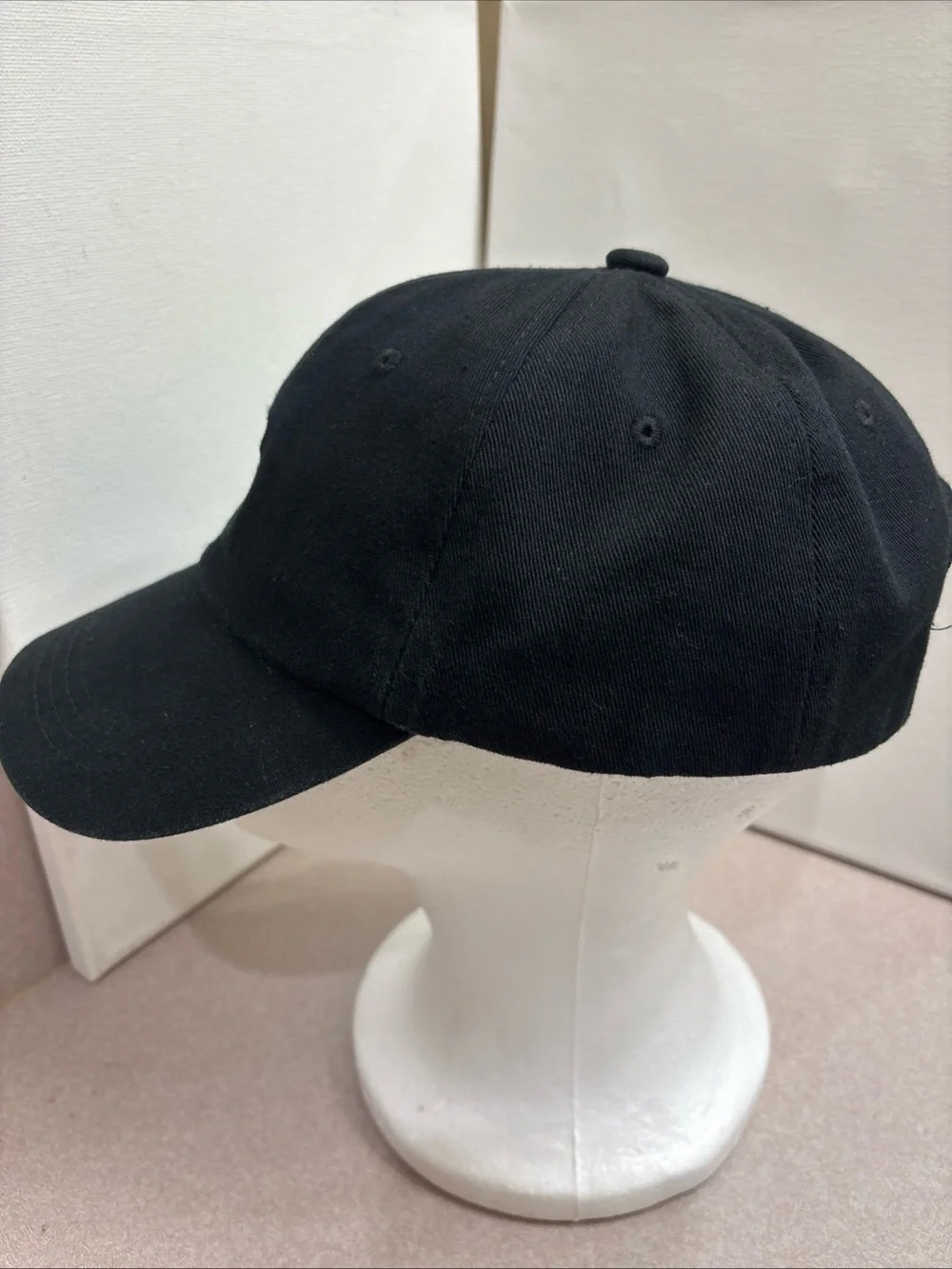 KANGOL Dad Hat Baseball Cap Unisex Black Logo Leather Strapback Adjustable OSFM